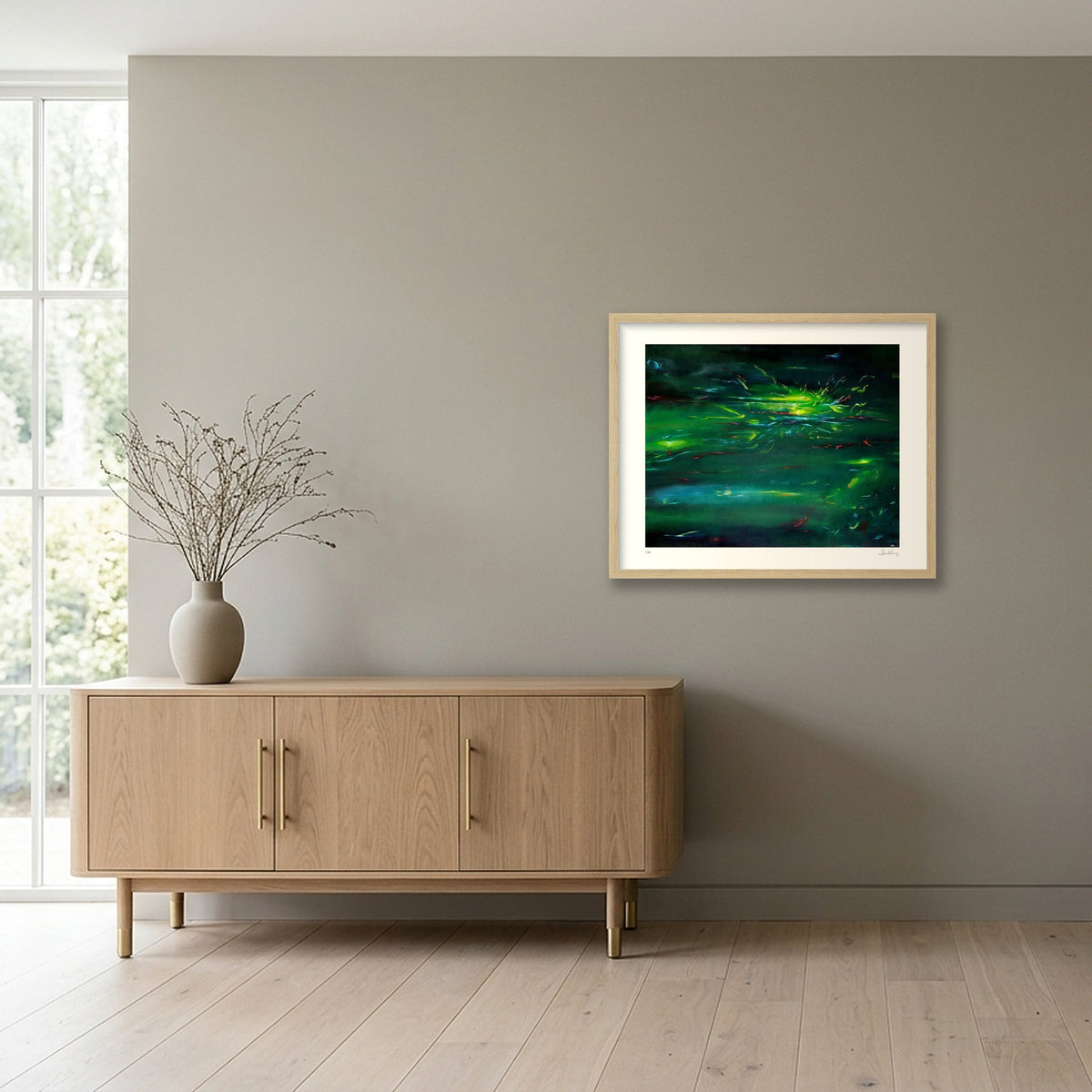 Comfortably Numb — 50×40cm, 20×16" Oak Frame